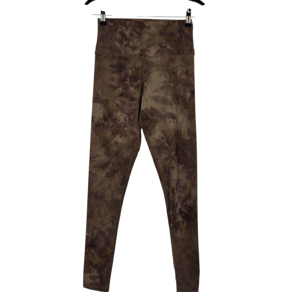 Glyder Brown Tie Dye High Waist Ankle Length Pure Yoga Pilates Leggings Size M